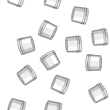 Pattern landfill plastic bottle cap cartoon vector Stock Illustration