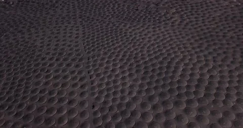 Pattern landscape with many holes to produce wine in volcanic black sand grou Stock Footage 201073693