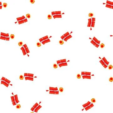 Pattern lantern chinese firecracker cartoon vector イラスト素材