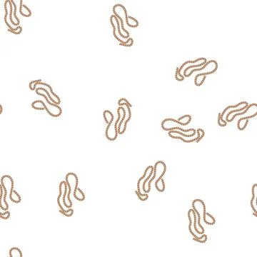 Pattern lanyard rope cartoon vector Illustrazione stock