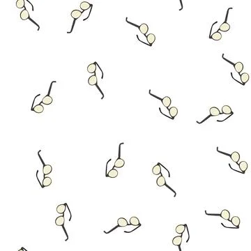 Pattern laptop computer glasses cartoon vector Illustrazione stock