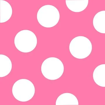 Pattern large white circles on rose background Illustrazione stock