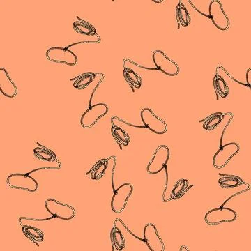 Pattern Lasso rope forming loop and coiled illustration Stock Illustration