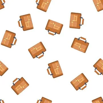 Pattern latin briefcase leather cartoon vector イラスト素材
