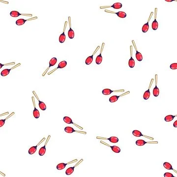 Pattern latin maracas cartoon vector Stock Illustration