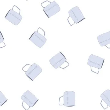 Pattern latte milk frothing pitcher cartoon vector Stock Illustration