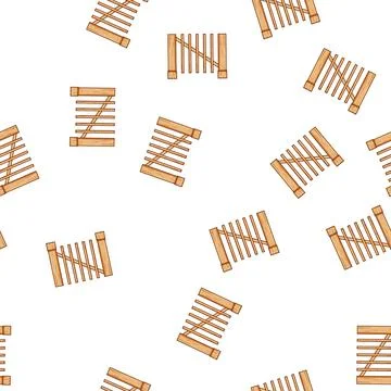 Pattern lattice fence wood cartoon vector Stock Illustration