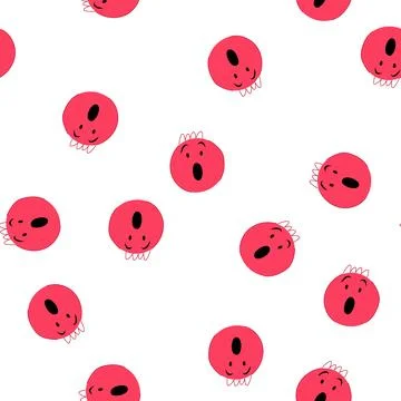 Pattern laughter comic face cartoon vector Stock Illustration