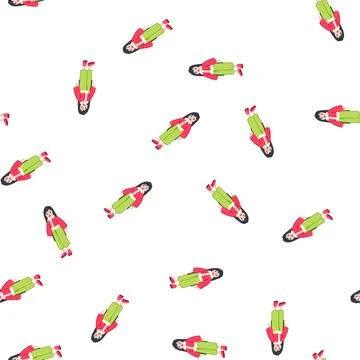 Pattern laughter doll toy cartoon vector Illustrazione stock