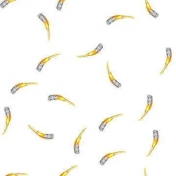 Pattern launch rocket fire trail cartoon vector Illustrazione stock