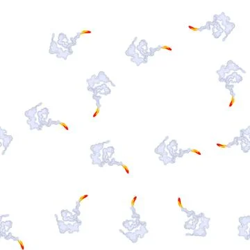 Pattern launch rocket smoke trail cartoon vector Stock Illustration