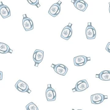 Pattern Laundry detergent bottle cleaning household product Illustrazione stock