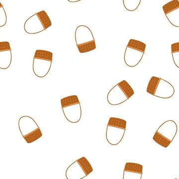 Pattern laundry wicker basket cartoon vector Stock-Illustration