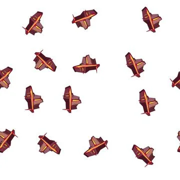 Pattern Lava flow on rock platform game asset イラスト素材