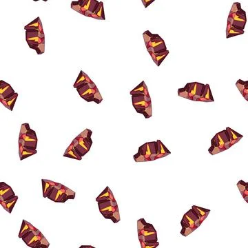 Pattern Lava platform in cartoon gaming landscape element Stock Illustration