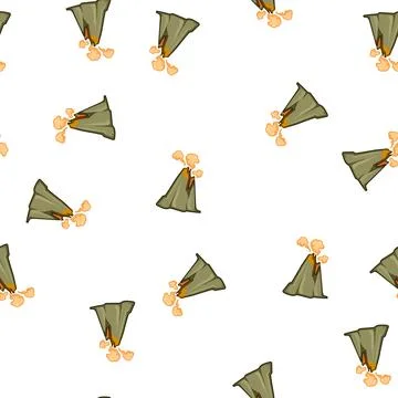 Pattern lava volcano eruption cartoon vector Illustrazione stock