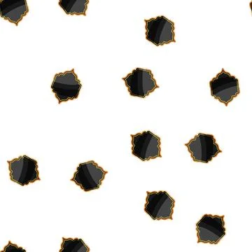Pattern lavish label golden luxury cartoon vector Stock Illustration