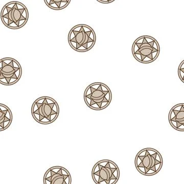 Pattern law sheriff badge cartoon vector Stock Illustration