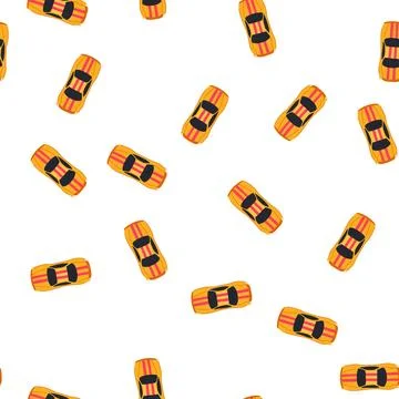 Pattern layout car top view cartoon vector 库存插图