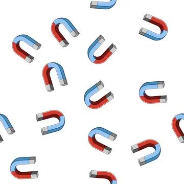 Pattern lead magnet cartoon vector Stock Illustration