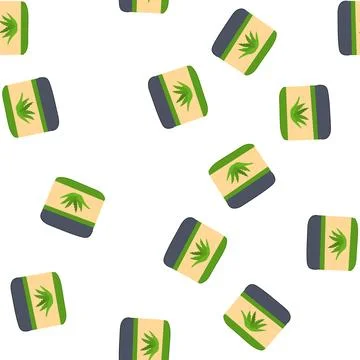 Pattern leaf aloe vera cosmetic cartoon vector Stock Illustration