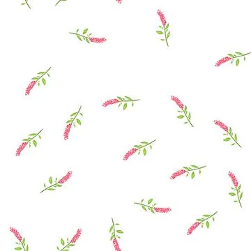 Pattern leaf flower branch cartoon vector Illustrazione stock