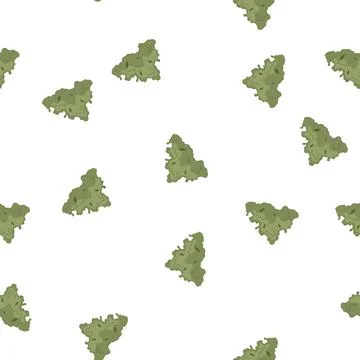 Pattern leaf garden shrub cartoon vector Illustrazione stock