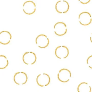 Pattern leaf gold laurel cartoon vector Stock Illustration