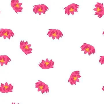 Pattern leaf lotus flower cartoon vector Stock Illustration