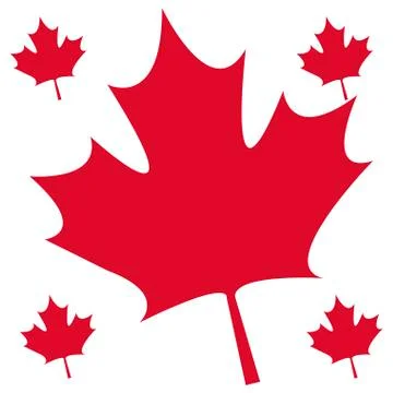 Pattern of leafs maple canada Illustrazione stock