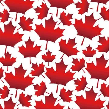Pattern of leafs maple canada Stock Illustration