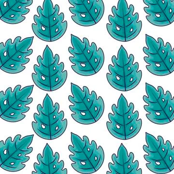 Pattern of leafs naturals background Stock Illustration