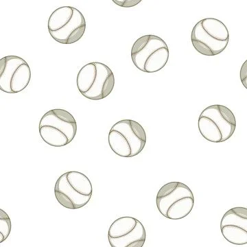 Pattern league baseball ball cartoon vector Stockillustratie