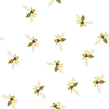 Pattern leap wasp cartoon vector Stock Illustration