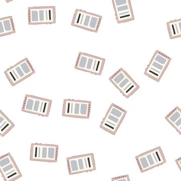 Pattern learn e-reader cartoon vector Иллюстрация