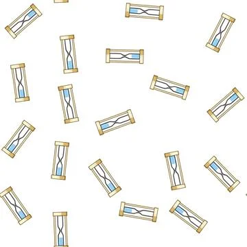 Pattern learning sand timer kids cartoon vector 库存插图
