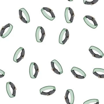 Pattern leash pet collar cartoon vector Stock Illustration