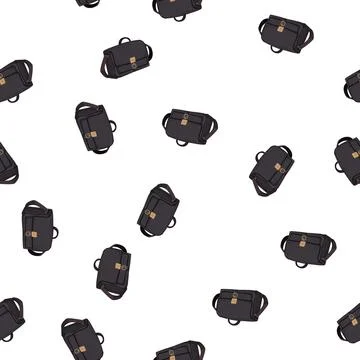Pattern leather briefcase color icon vector イラスト素材