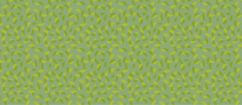 Pattern with leaves on green Stock Illustration