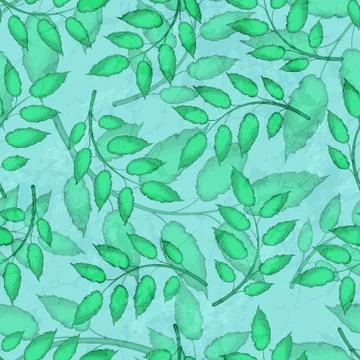 Pattern With Leaves Stock Illustration