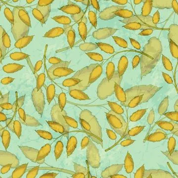 Pattern With Leaves Illustrazione stock