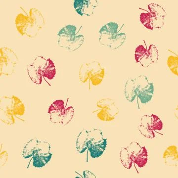 Pattern with leaves on light background Stock Illustration