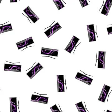 Pattern led curved screen cartoon vector Stock Illustration
