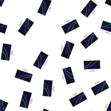 Pattern led tv screen cartoon vector Stock Illustration