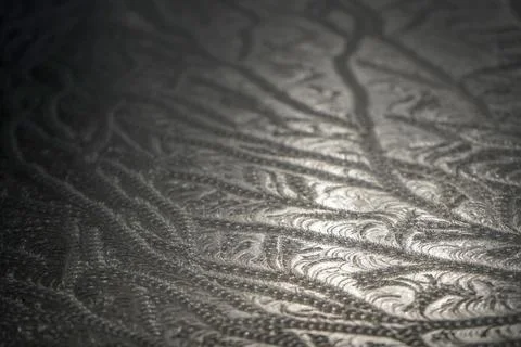 Pattern left by freezing ice on a flat surface Stock Photos