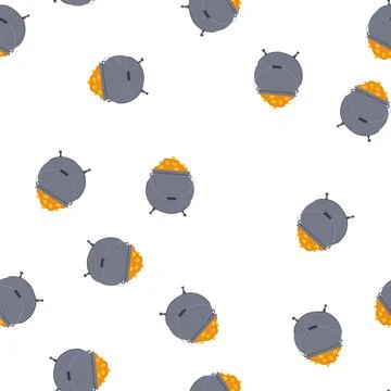 Pattern legend leprechaun gold pot cartoon vector Stock Illustration
