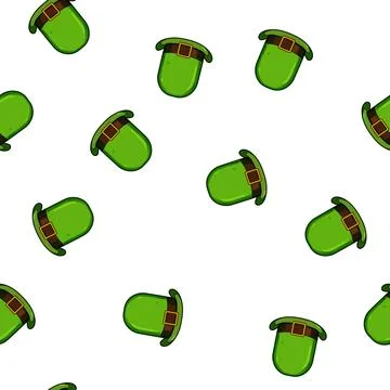 Pattern legend leprechaun green hat cartoon vector Illustrazione stock