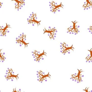 Pattern legendary fantasy magic tree cartoon vector Stock Illustration