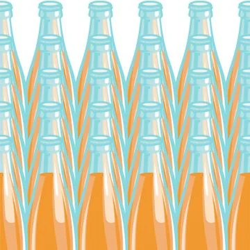Pattern lemonade bottle. Vector illustration Stock Illustration
