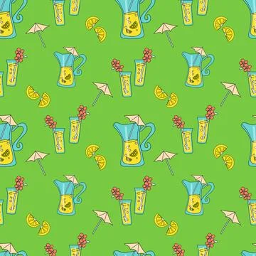 Pattern of lemonade Stock Illustration